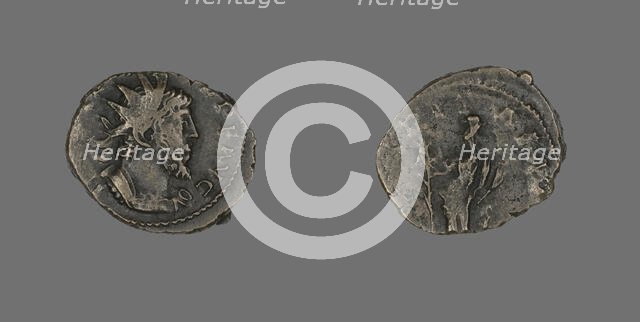 Coin Portraying Emperor Tetricus, 271-274. Creator: Unknown.