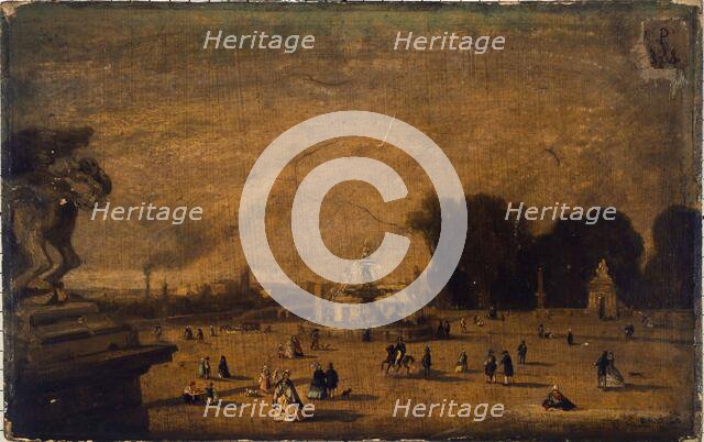 View of Place de la Concorde, current 8th arrondissement, between 1804 and 1858. Creator: Leon-Francois-Antoine Fleury.