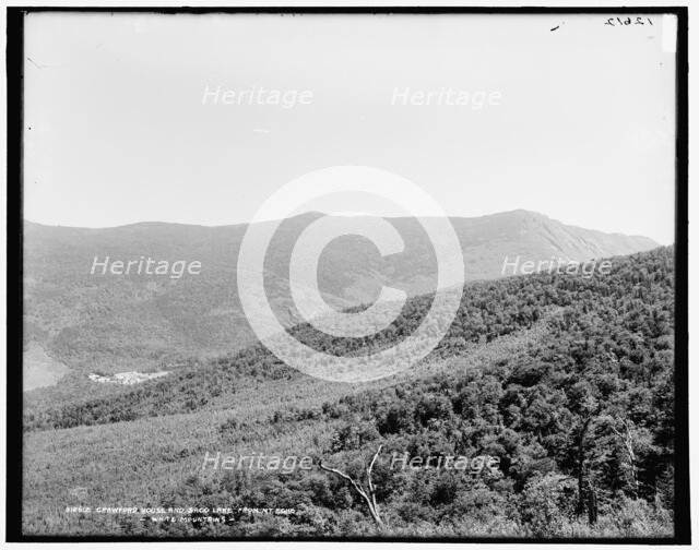 Crawford House and Saco Lake from Mt. Echo, White Mountains, between 1890 and 1901. Creator: Unknown.