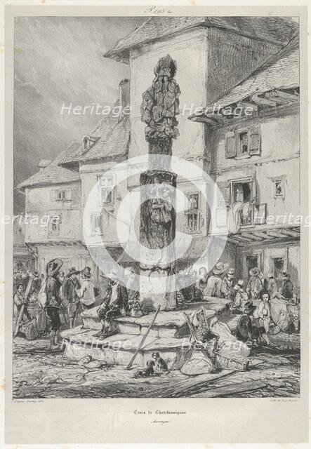 Croix de Chaudesaigues, 1831. Creator: Godefroy Engelmann.