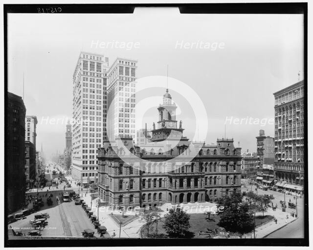 The Heart of Detroit, Mich., between 1910 and 1915. Creator: Unknown.
