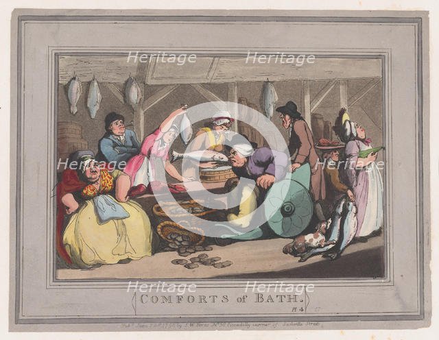 Comforts of Bath, Plate 4, January 6, 1798., January 6, 1798. Creator: Thomas Rowlandson.