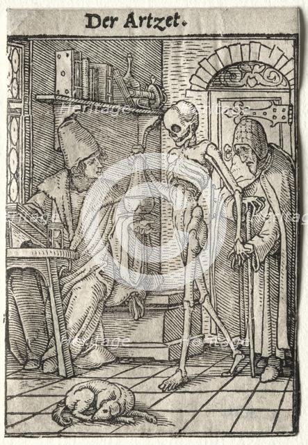 Dance of Death: The Doctor. Creator: Hans Holbein (German, 1497/98-1543).