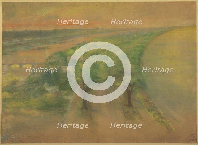 Plate 50 A from Plan of Chicago 1909: Chicago. View of the Proposed Park on the South Shore... Creator: Daniel Burnham.