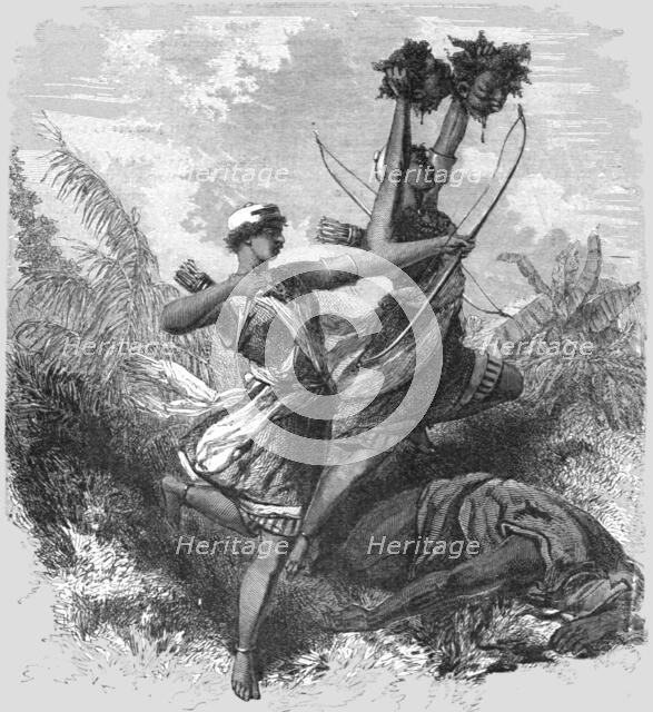 'Amazons of Dahomey in Battle; The Kingdom of Dahomey', 1875. Creator: Unknown.