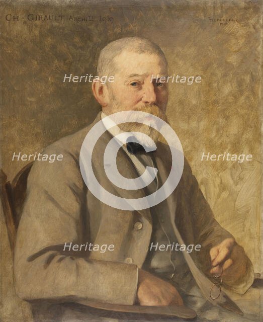 Portrait de l’architecte Charles Louis Girault (1851-1932), 1919. Creator: Francois Schommer.