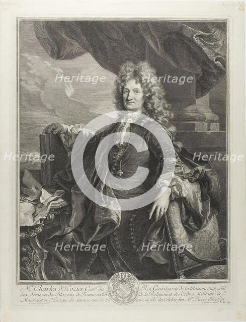 Charles d'Hozier, King's Genealogist, 1691. Creator: Gerard Edelinck.