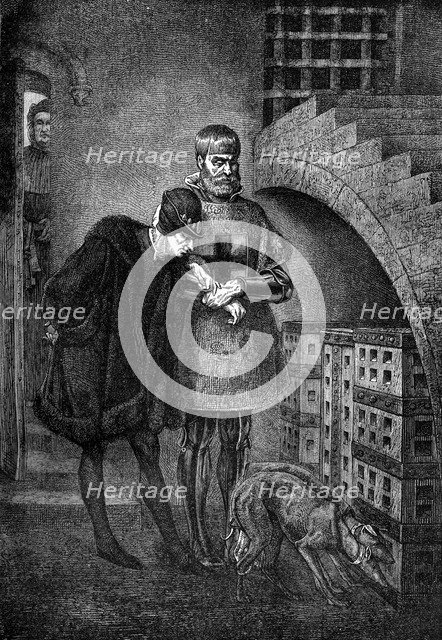 Louis XI of France visiting Cardinal Balue in his iron cage, 1469-1480 (1882-1884).Artist: Tamisier