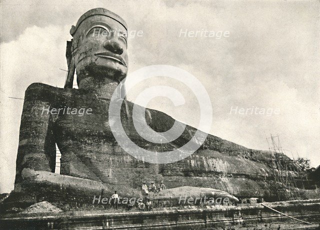 'Reclined Buddha, Wingaba, Rangoon', 1900. Creator: Unknown.