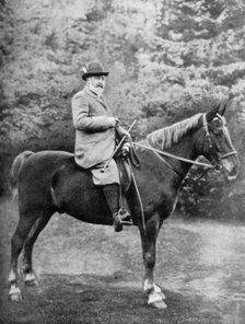 King Edward VII riding to the coverts at Sandringham, Norfolk, c1902-c1910 (1910). Artist: Knights-Whittome