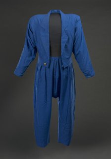 Jacket and pants worn by MC Hammer in music video for "They Put Me in the Mix", 1988. Creator: Unknown.