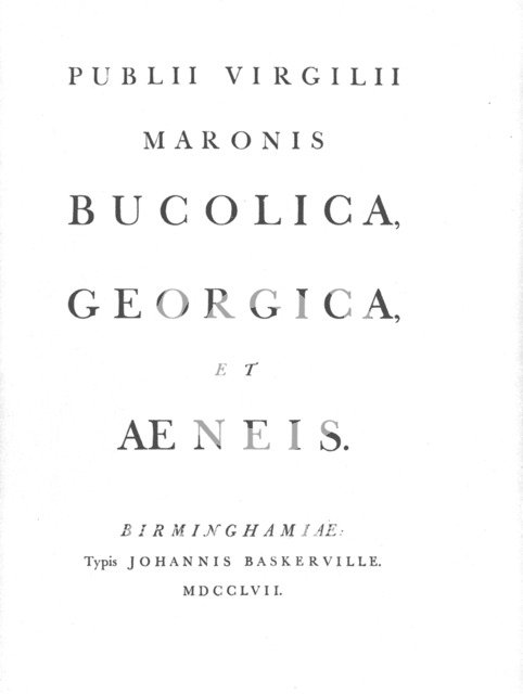 'John's Baskerville's Virgil', 1757, (1946). Artist: John Baskerville.