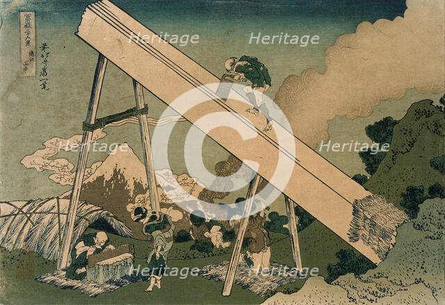 In the Mountains of Totomi, 19th century. Creator: Hokusai.