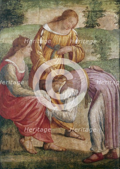 The Game of the Golden Cushion (Il gioco del guancialino d'oro), ca 1514. Creator: Luini, Bernardino (ca. 1480-1532).