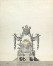 Catafalque for the Empress Catherine the Great of Russia (Front Elevation)., 1796. Creator: Vincenzo Brenna.