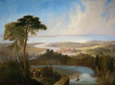 Panoramic View of the Severn Estuary, early-mid 19th century. Creator: Samuel Lines.