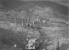 1938 Vauxhall Ten taking part in a motoring trial, late 1930s. Artist: Bill Brunell.