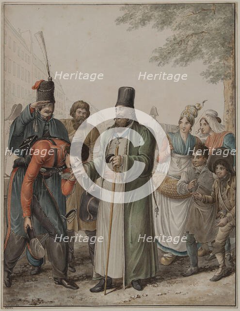 Occupation russe à Paris (Russian Cossacks in Paris, 1814), 1814-1817. Creator: Opiz, Georg Emanuel (1775-1841).