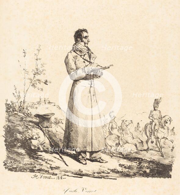 Carle Vernet, Full-Length, 1818. Creator: Emile Jean-Horace Vernet.