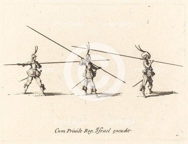 Drill with Tilted Pikes, 1634/1635. Creator: Jacques Callot.