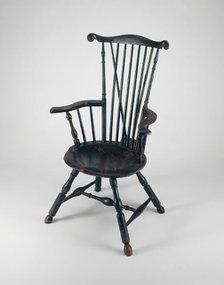 Fan-Back Windsor Chair, 1760/70. Creator: Unknown.