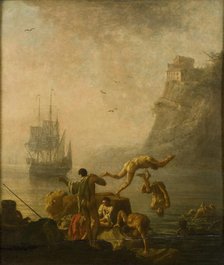 Bathing Men, mid-late 18th century. Creator: Pierre-Jacques Volaire.