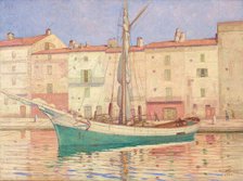 A ship in St. Tropez, 1930. Creator: Werner von Hausen.