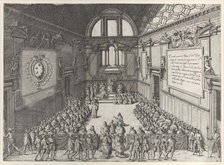 Audience given by Pope Pius V to Cosimo I, Duke of Tuscany, 1575-99. Creator: Giovanni Ambrogio Brambilla.