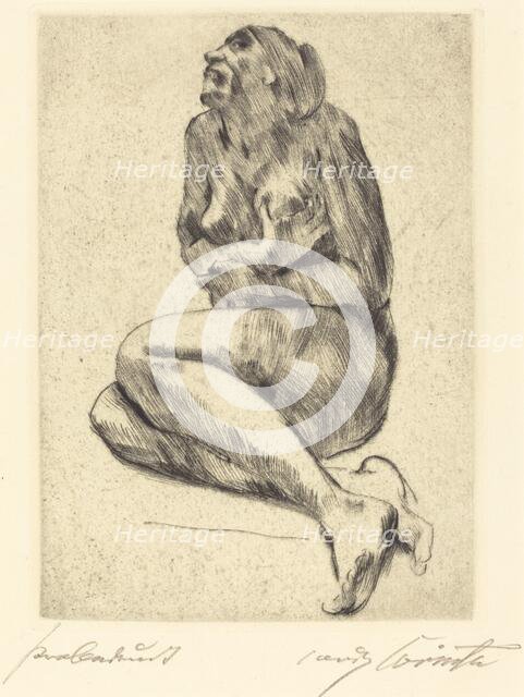 Kauernder weiblicher akt (Crouching Female Nude), 1914. Creator: Lovis Corinth.