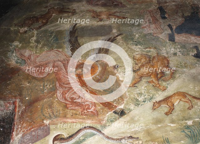 The Last Judgment. Detail: the earth gave up its dead, 1321-1322. Artist: Anonymous  