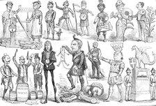 The Fifth of November: exhibition of guys at the Alexandra Palace, 1881. Creator: Unknown.