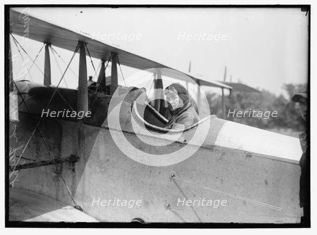 N.Y. to Wash. Flight aviator Hawley, between 1913 and 1918. Creator: Harris & Ewing.