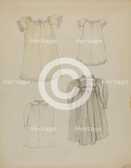 Doll's Dress and Shift, 1935/1942. Creator: Rosalia Lane.