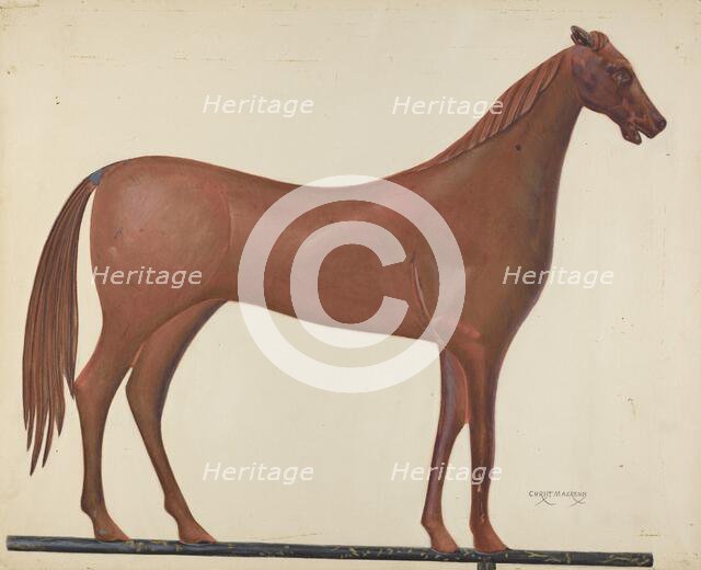 Horse Weather Vane, c. 1937. Creator: Chris Makrenos.