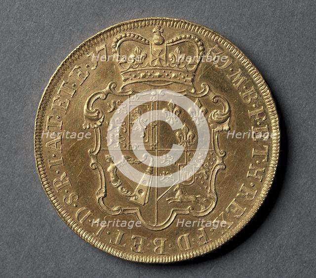 Five Guineas (reverse), 1731. Creator: Unknown.