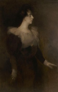 Portrait de Pauline Ménard-Dorian, c.1890. Creator: Eugene Carriere.