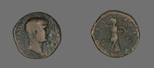 Sestertius (Coin) Portraying Emperor Hadrian, 117-138. Creator: Unknown.