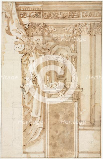 Elevation for Wall Decoration, c. 1550. Creator: Unknown.