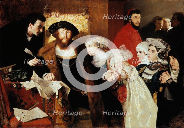 Christian II Signing the Death Warrant of Torben Oxe. Artist: Peterssen, Eilif (1852-1928)