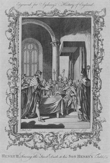 'Henry II serving the first dish to his son Henry's table', 1773.  Creator: Unknown.