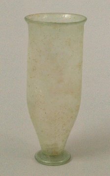 Footed Glass Beaker, Frankish, 375-425. Creator: Unknown.