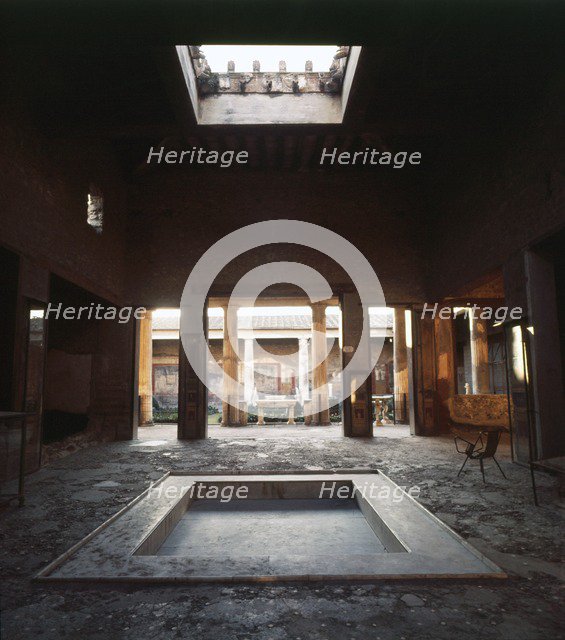 View through Atrium to Peristyle and Gardens. House of the Vettii, Pomepii, Italy, c20th century. Creator: CM Dixon.