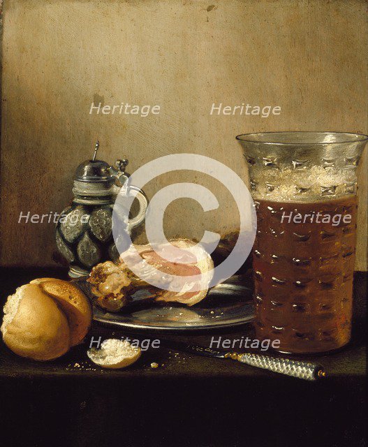 Still Life with a Ham, 1642. Artist: Pieter Claesz.