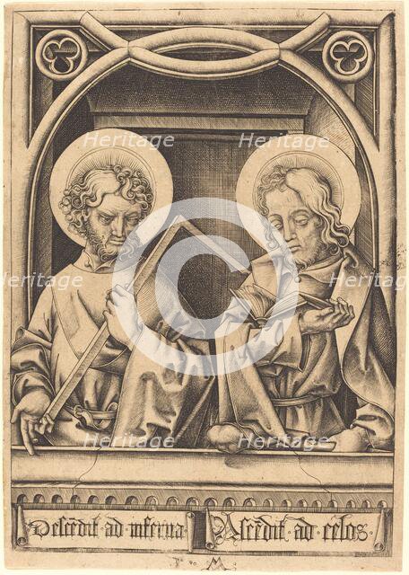 Saints Thomas and James the Less, c. 1480/1485. Creator: Israhel van Meckenem.