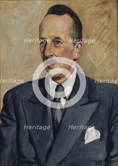 Portrait of Wäinö Wallin, 1945. Creator: Oskari Paatela.