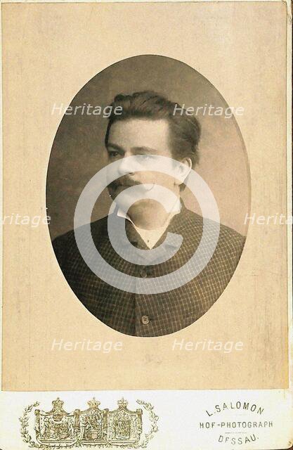 Portrait of the conductor and composer August Klughardt (1847-1902), c. 1890. Creator: Photo studio L. Salomon, Dessau  .
