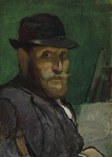 Self-Portrait at the easel, ca 1892. Creator: Anquetin, Louis (1861-1932).