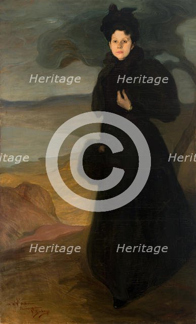 Portrait of Mademoiselle Valentine Dethomas, c. 1895. Creator: Zuloaga y Zabaleto, Ignacio (1870-1945).