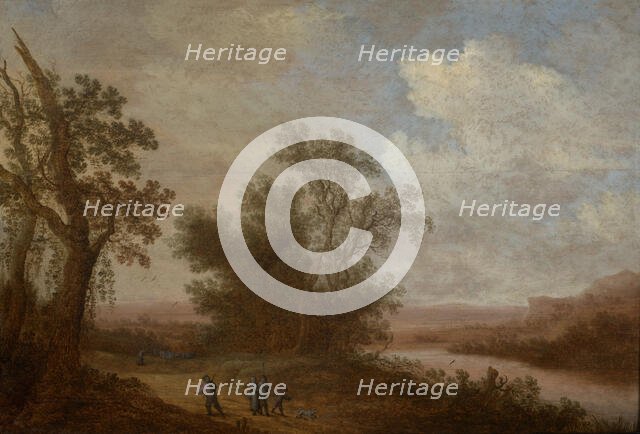 Landscape with a Road by a River, 1647. Creator: Johannes Schoeff.