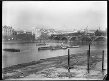 Demolition of Waterloo Bridge, City of Westminster, Greater London Authority, 1936. Creator: Charles William  Prickett.